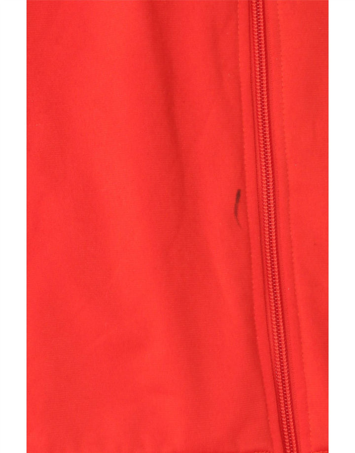 Adidas Mens Tracksuit Top Jacket UK 42/44 Large Red Colourblock Polyester