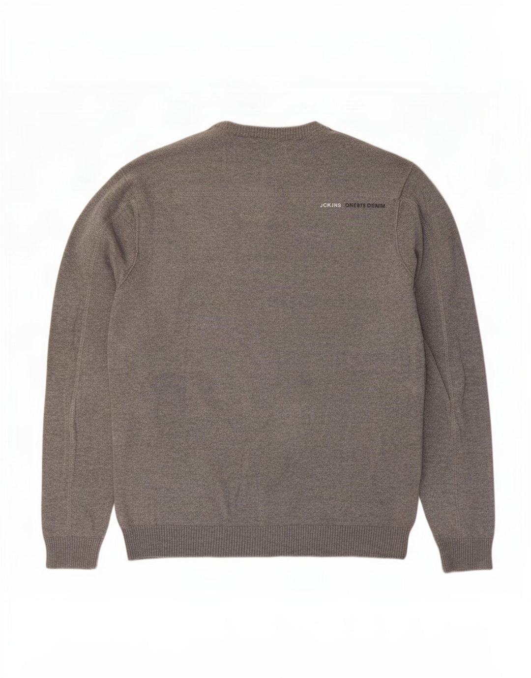 Jack & Jones Herren-Pullover mit Knopfkragen, XL, Grau