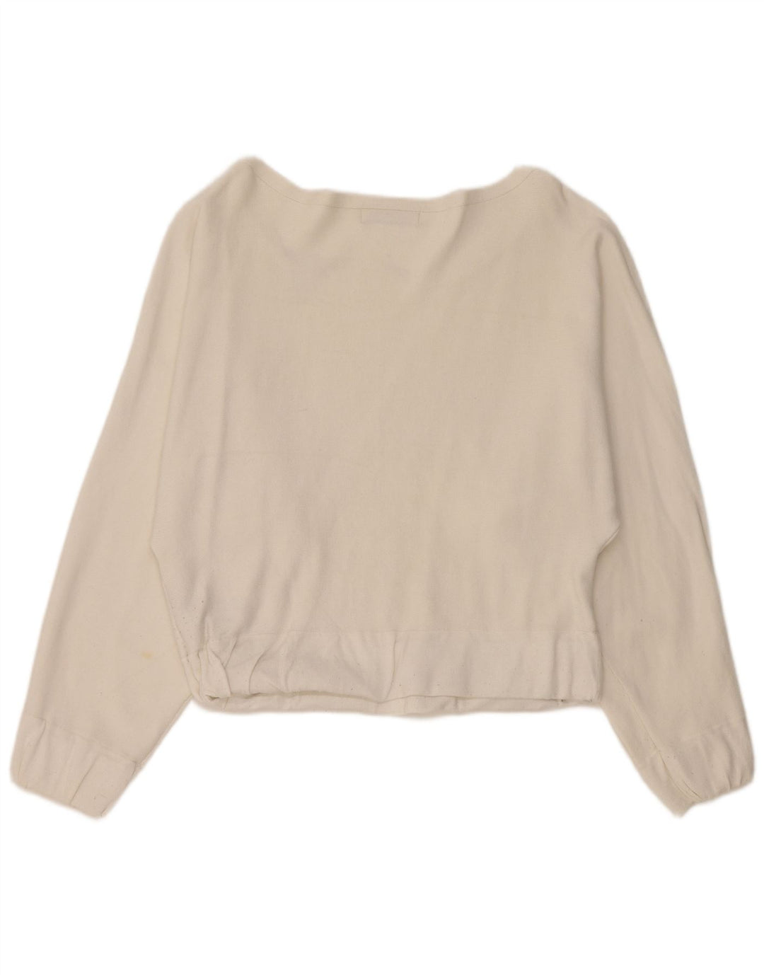 Top Zara da donna oversize a maniche lunghe UK 10 piccolo in viscosa bianca