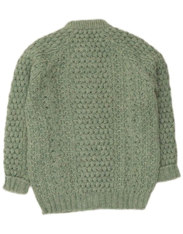 Vintage Womens Cardigan Sweater UK 14 Medium Green