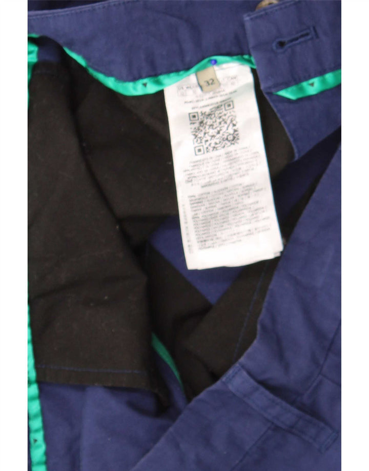 Guess Mens Chino Shorts W32 Medium Blue Cotton