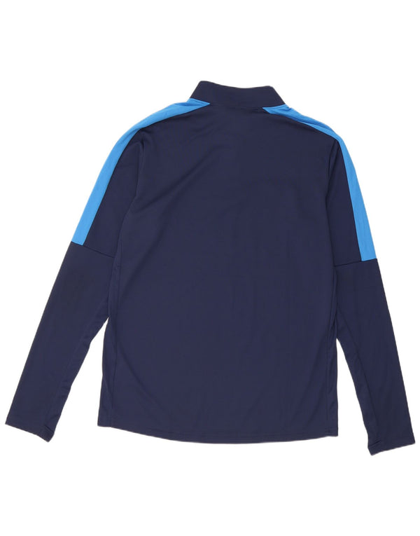 Nike Mens Dri Fit Pullover Tracksuit Top Medium Navy Blue Colourblock