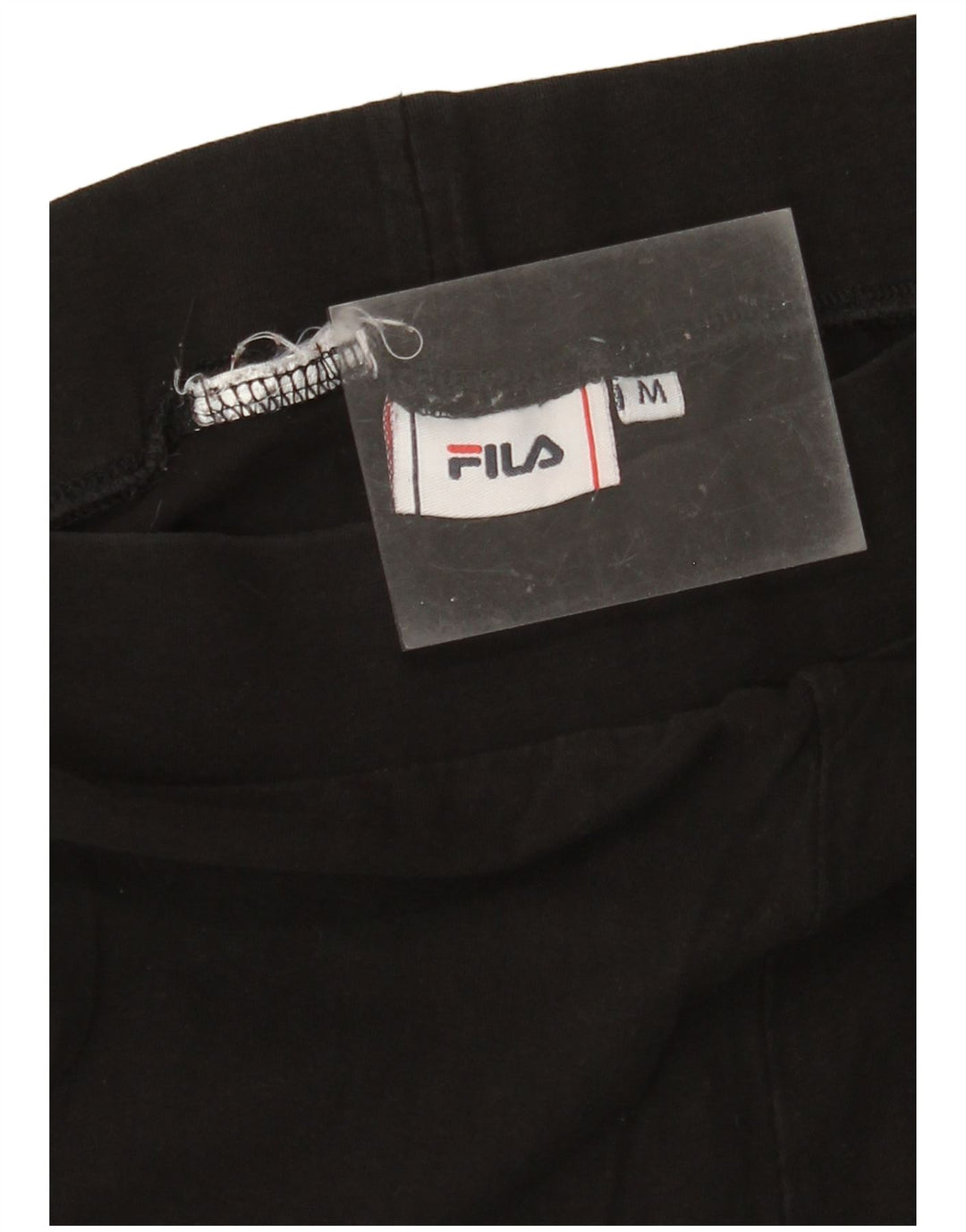 FILA Womens Graphic Leggings UK 14 Medium Black