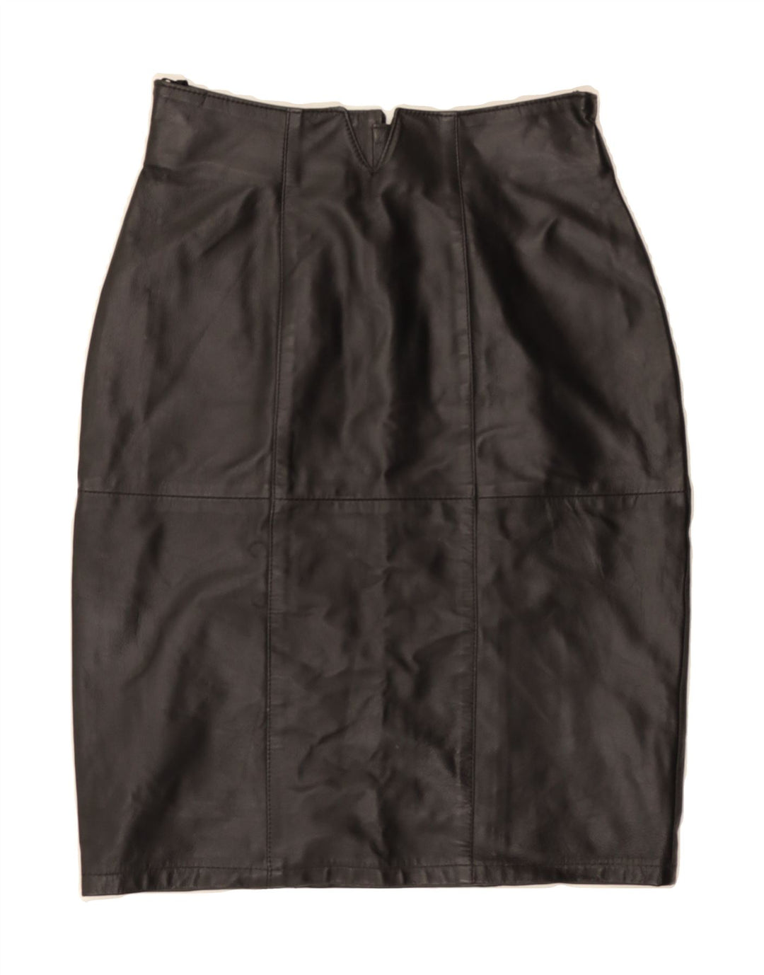 VINTAGE Womens Leather Skirt W26 Small Black Leather Vintage Vintage and Second-Hand Vintage from Messina Hembry 