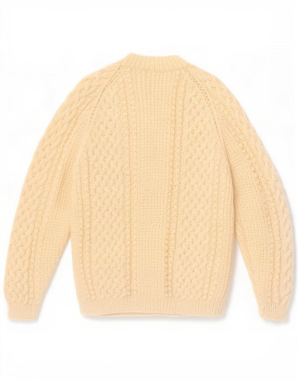 Suéter Cardigan Feminino Vintage UK 12 Médio Off White