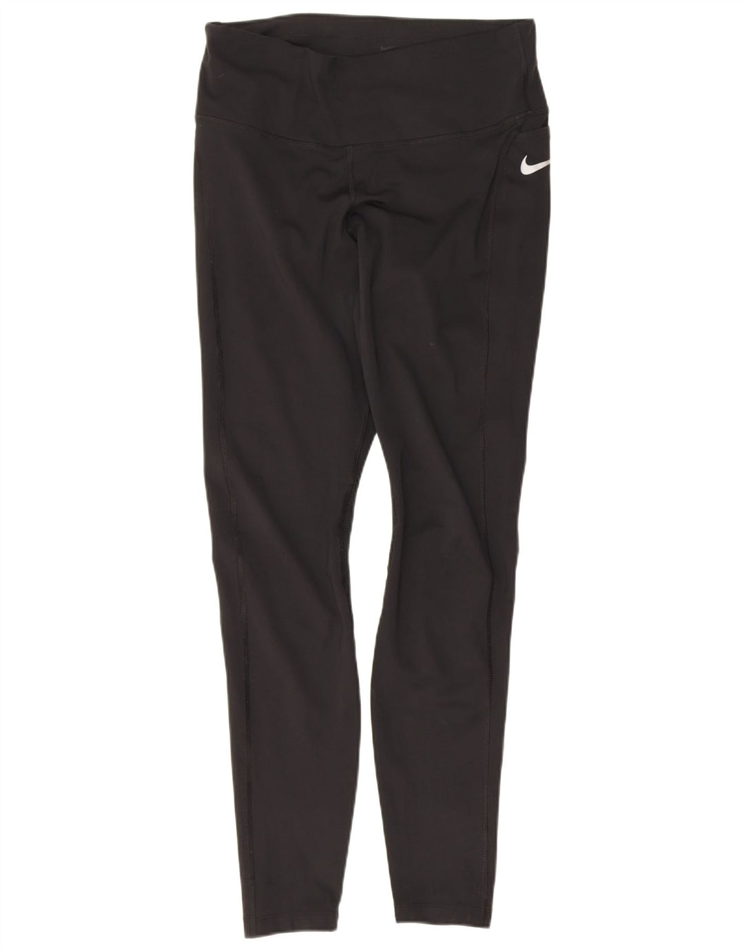 Женские леггинсы Nike Dri Fit UK 12, средний черный полиэстер