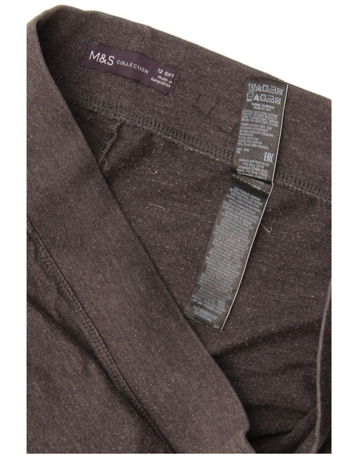 Marks & Spencer Womens Leggings UK 12 Medium Grey Cotton