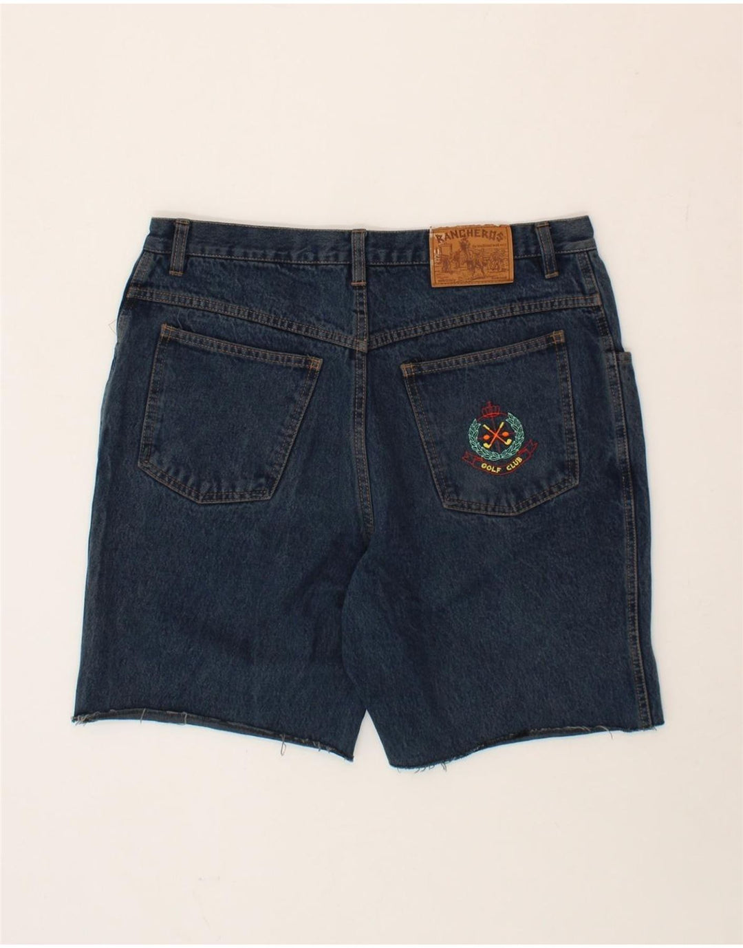 RANCHEROS Mens Denim Shorts W34 Large Blue Vintage Rancheros and Second-Hand Rancheros from Messina Hembry 