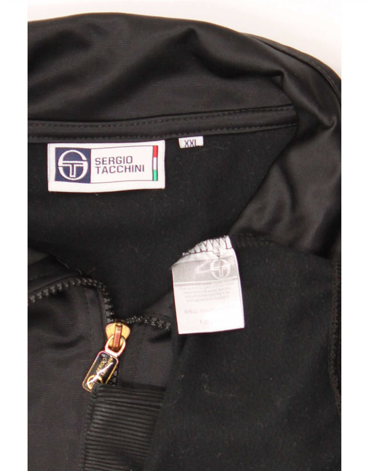 Sergio Tacchini Mens Tracksuit Top Jacket 2XL Black Polyester