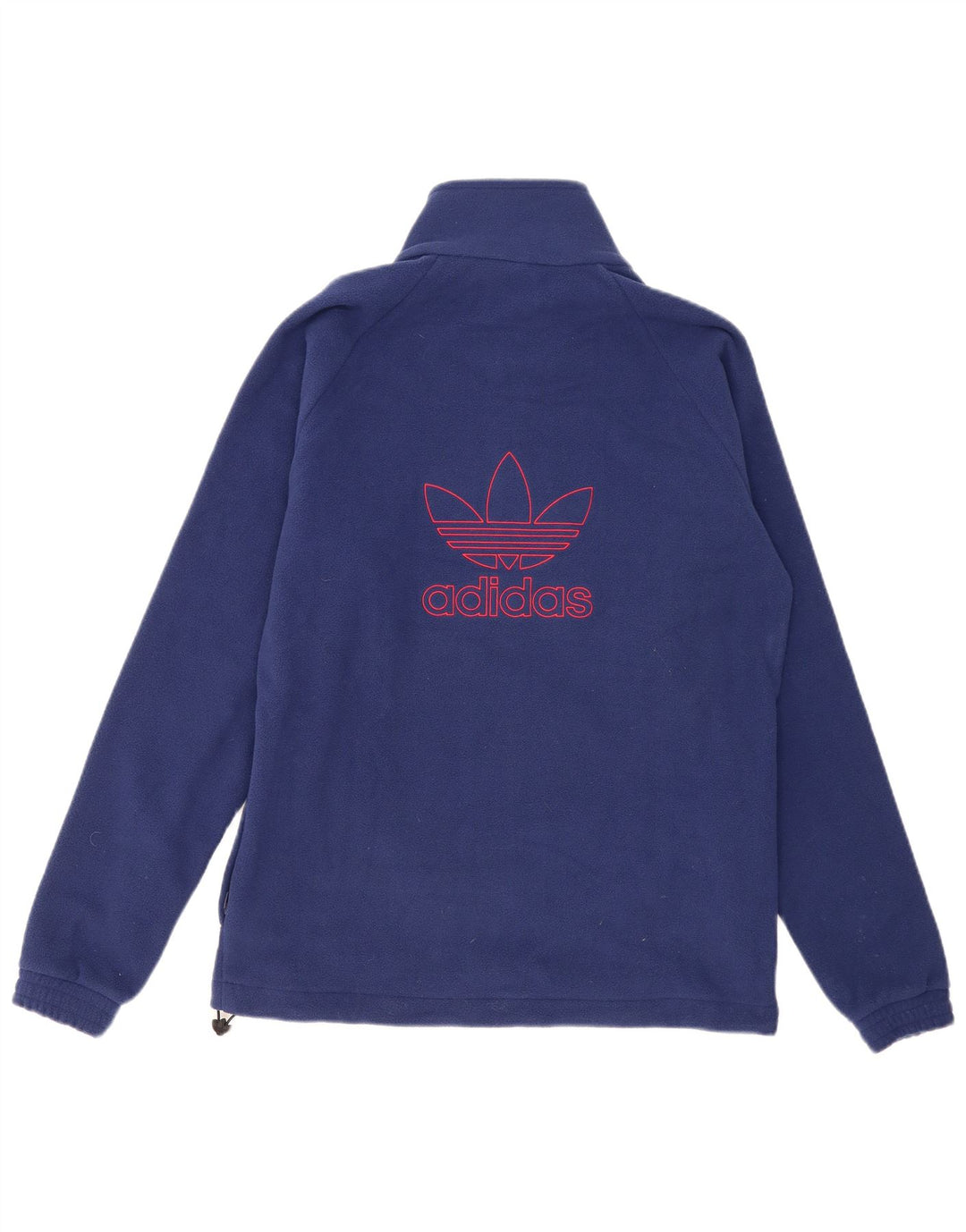 Męska bluza polarowa Adidas z graficznym zamkiem błyskawicznym, średni granatowy poliester