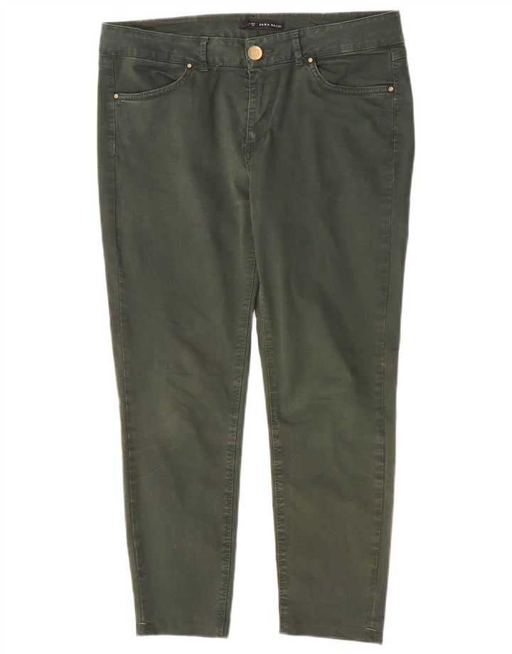 Zara Jean slim court pour femme EU 40 Medium W30 L24 Vert