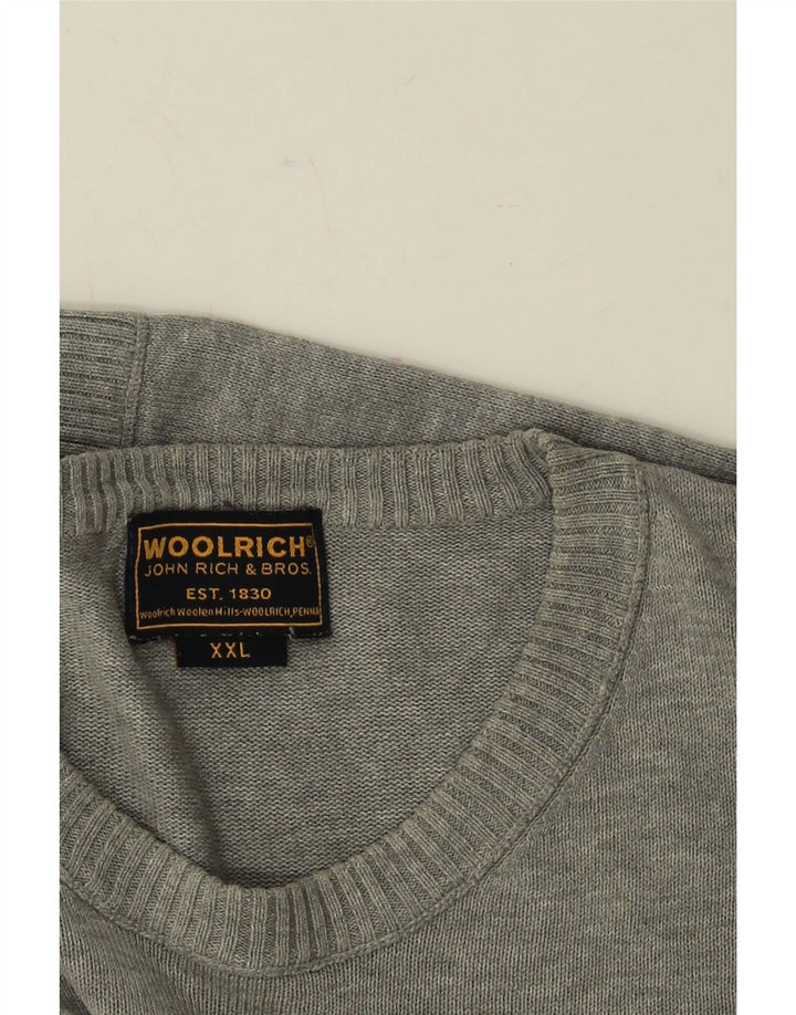 WOOLRICH Мужской свитер с круглым вырезом 2XL Серый