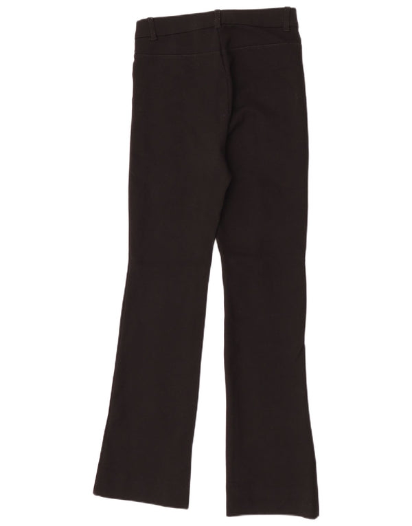 Zara Damen Bootcut Slim Fit Freizeithose Small W26 L29 Schwarze Viskose