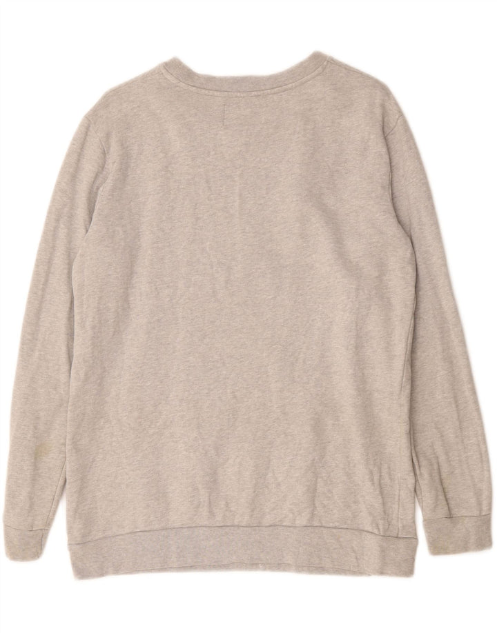 Calvin Klein Jeans Womens Sweatshirt Jumper UK 14 Medium Grey Flecked