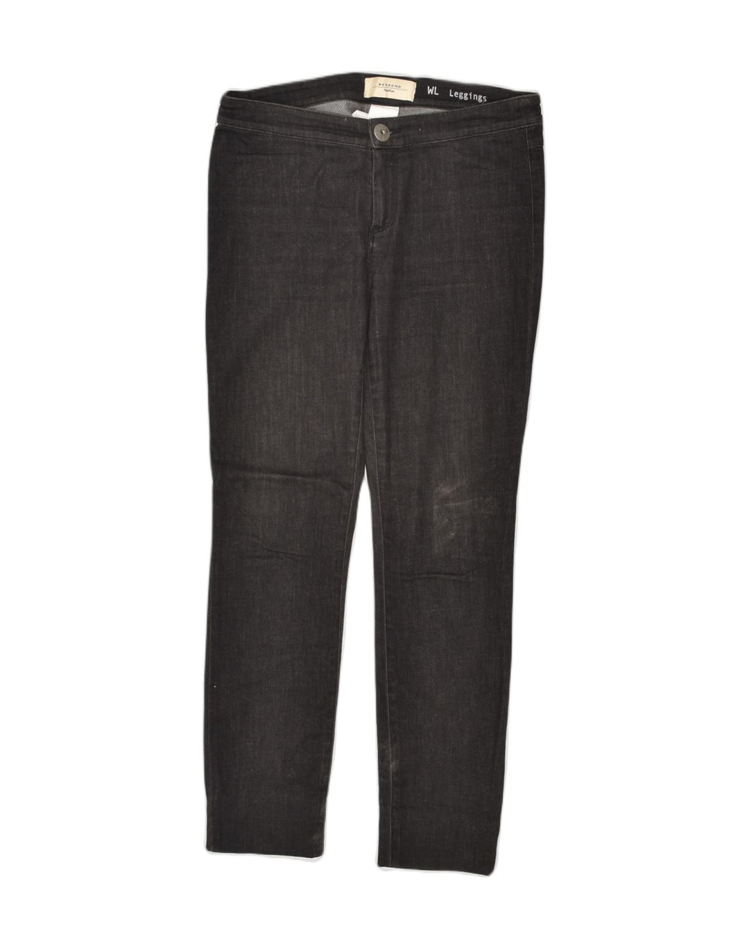 MAX MARA Womens Legging Jegging Jeans UK 12 Medium W33 L28 Black Cotton | Vintage Max Mara | Thrift | Second-Hand Max Mara | Used Clothing | Messina Hembry 
