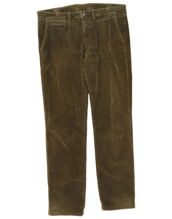 North Sails Mens Slim Corduroy Trousers W38 L33 Khaki Cotton