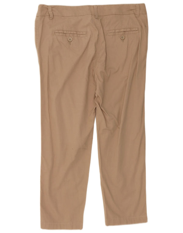 Gerade geschnittene Damenhose von Marks & Spencer, UK 14, Größe L, W34, L25, Beige