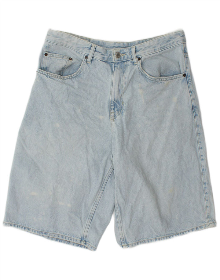 Zara Mens Denim Shorts EU 42 Large W32  Blue Cotton