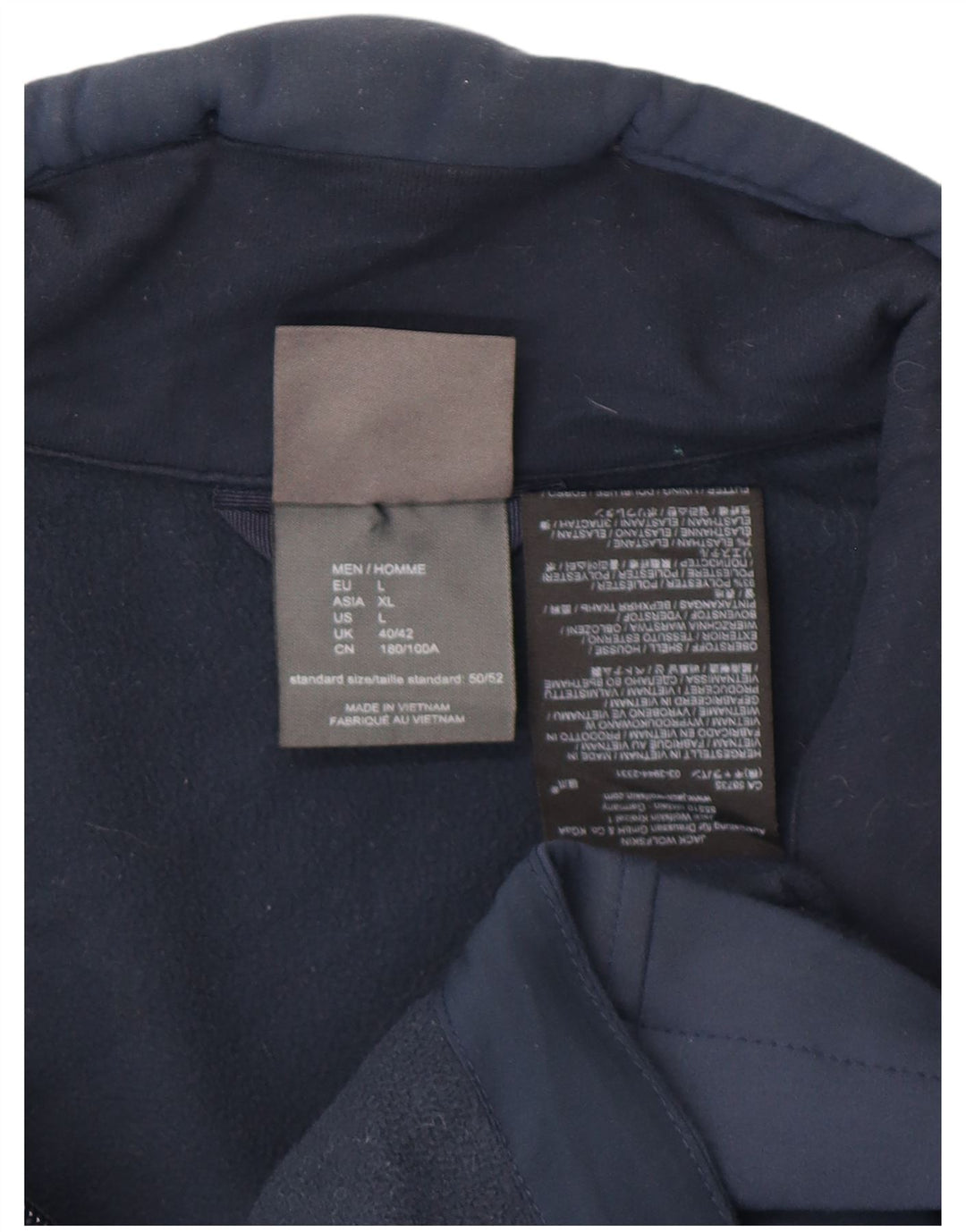 Jack Wolfskin Mens Windbreaker Jacket UK 40 Large Navy Blue Polyester