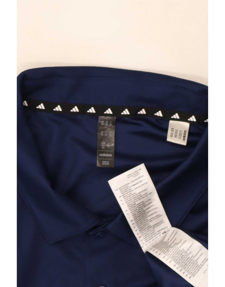Adidas Mens Aeroready Polo Shirt 2XL Navy Blue Polyester