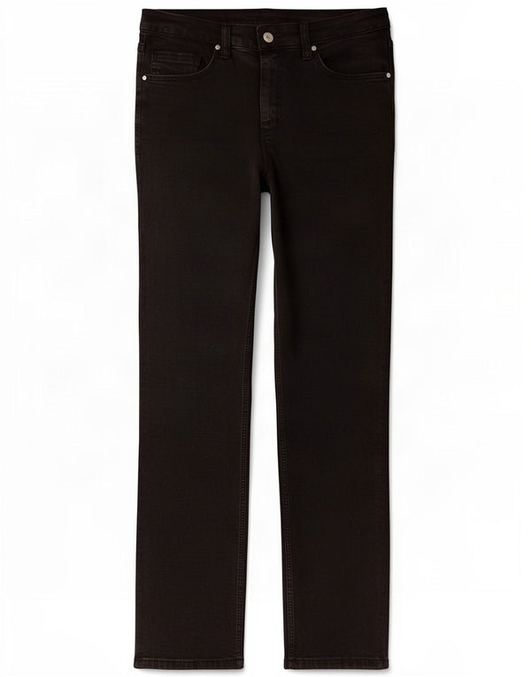 Marks & Spencer Jeans dritti Sienna da donna UK 12 Medio W30 L28 Nero