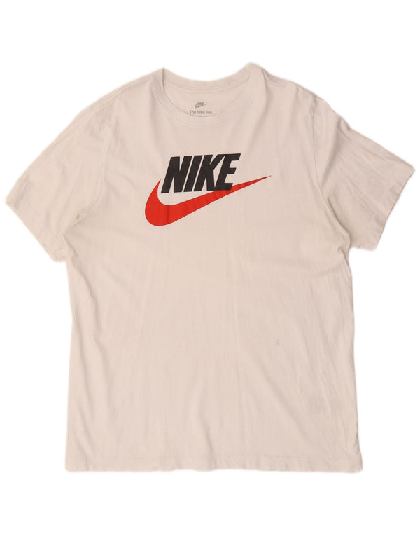 Nike Mens Graphic T-Shirt Top XL White Cotton