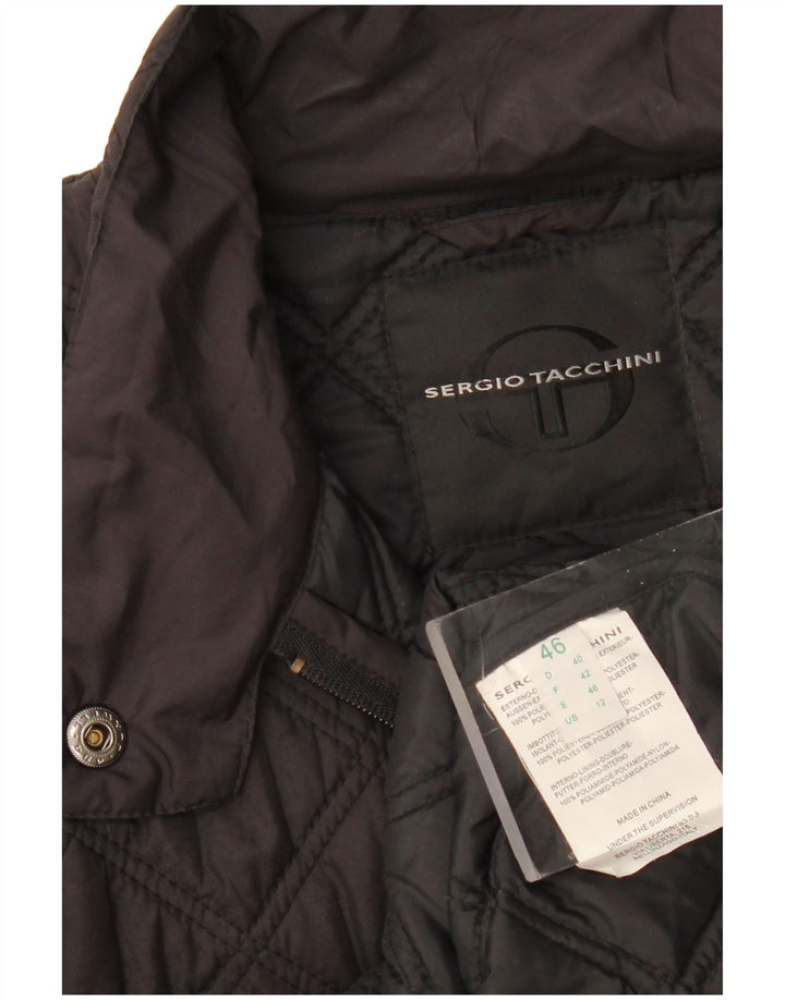 Женская стеганая куртка Sergio Tacchini IT 46, большая, черная, полиэстер