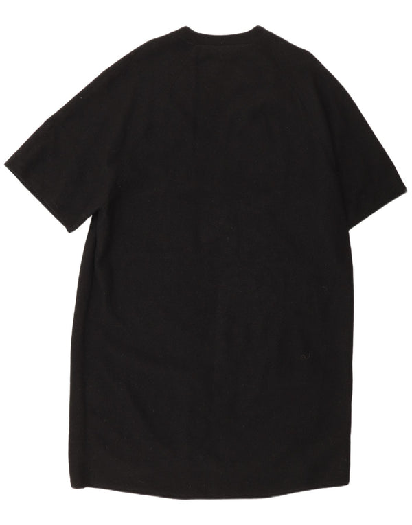 Abito maglione oversize a maniche corte da donna Cos UK 10 piccolo in lana nera