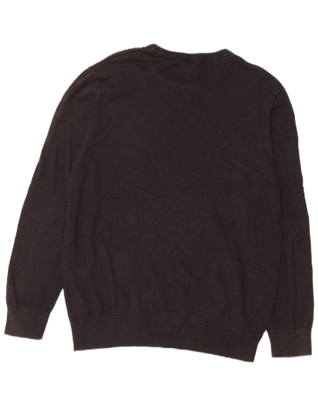 Timberland Mens Crew Neck Jumper Sweater Large Black Cotton