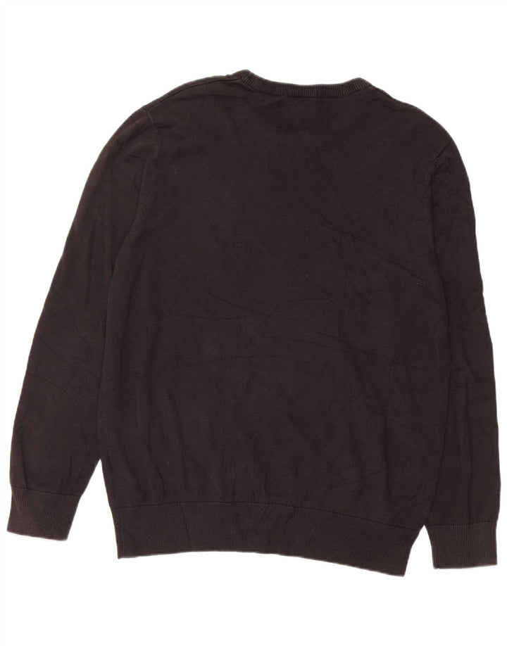 Timberland Mens Crew Neck Jumper Sweater Large Black Cotton