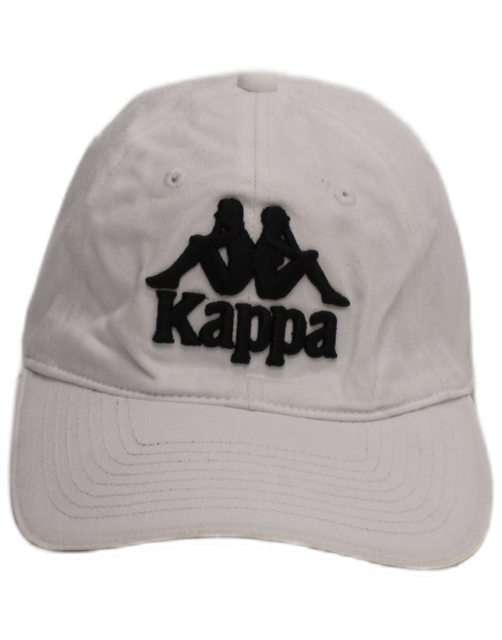 Kappa Mens Graphic Baseball Cap One Size White Cotton
