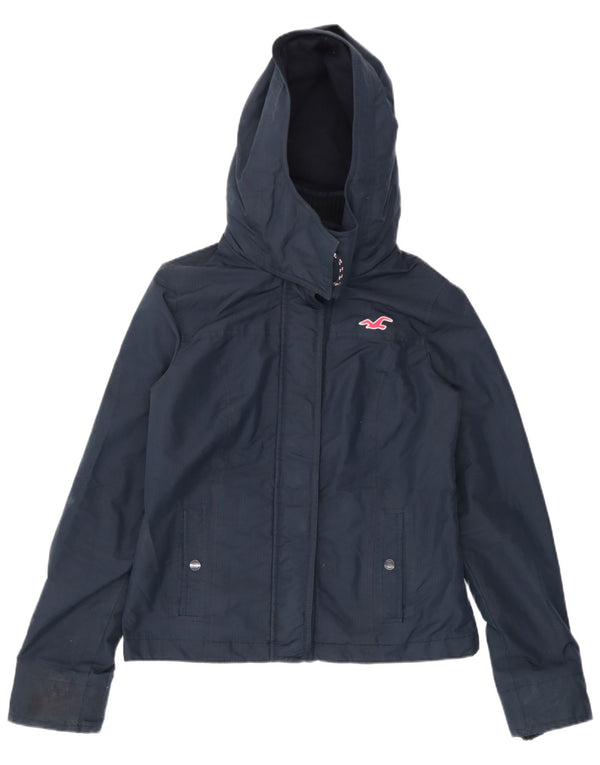 Hollister ženska bomber jakna s kapuljačom UK 10 Mala tamnoplava poliester
