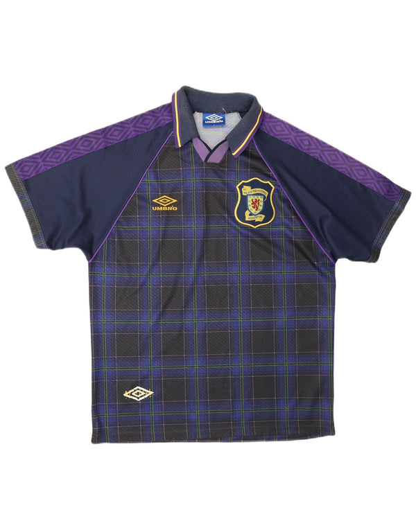 Umbro Maglia da calcio da uomo Scozia Home 1994-1995 Large Blu Navy Sport