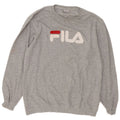 Fila Mens Graphic Sweatshirt Jumper XL Grey Flecked Cotton
