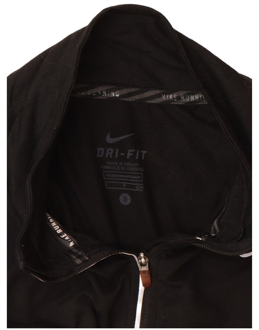 Nike Womens Dri Fit Zip Neck Pullover Tracksuit Top UK 10 Small Black