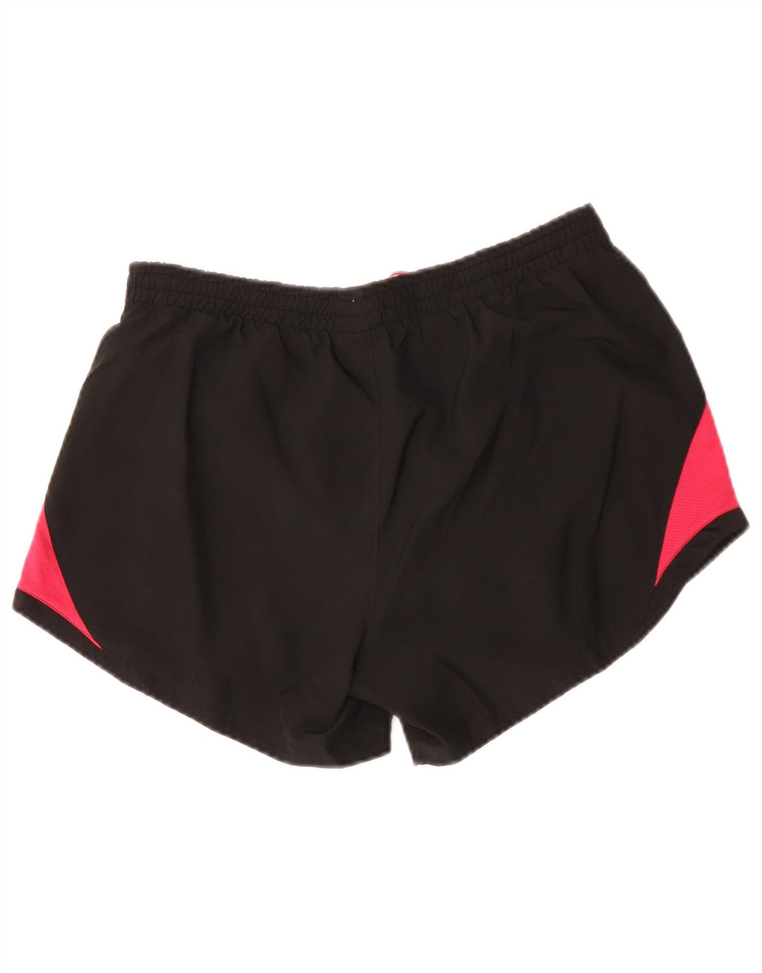 NIKE Womens Sport Shorts UK 14 Medium  Black Colourblock Polyester