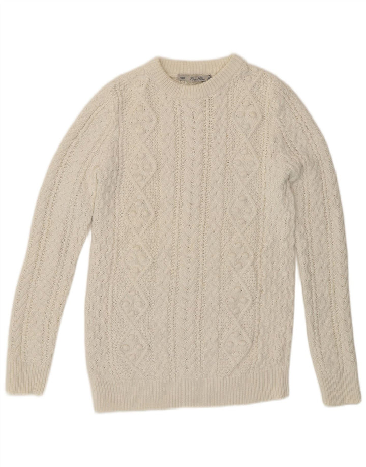 Zara Womens Boat Neck Jumper Sweater UK 10 Small White