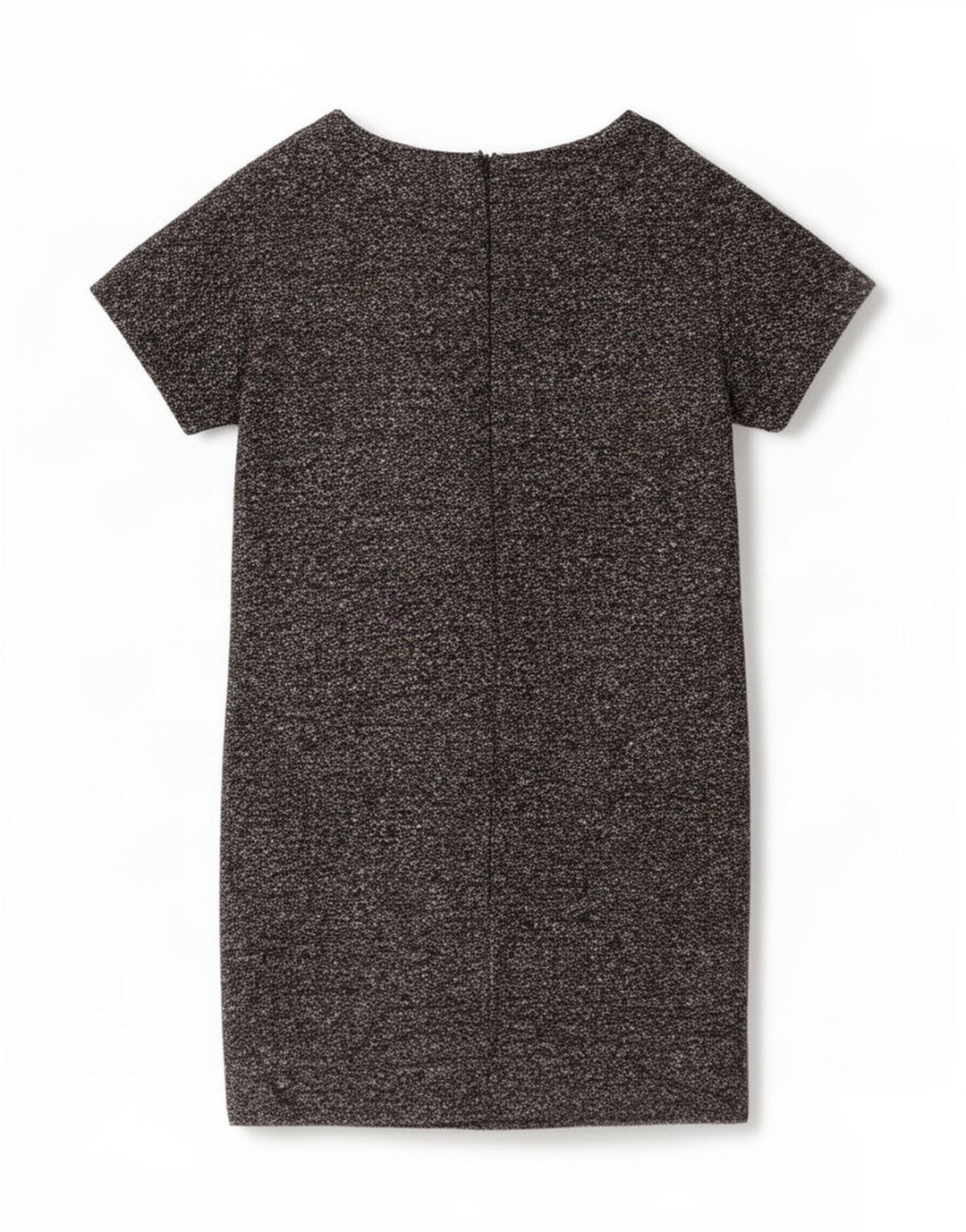 Abito a trapezio da donna Benetton UK 14 Lana vergine screziata grigio medio