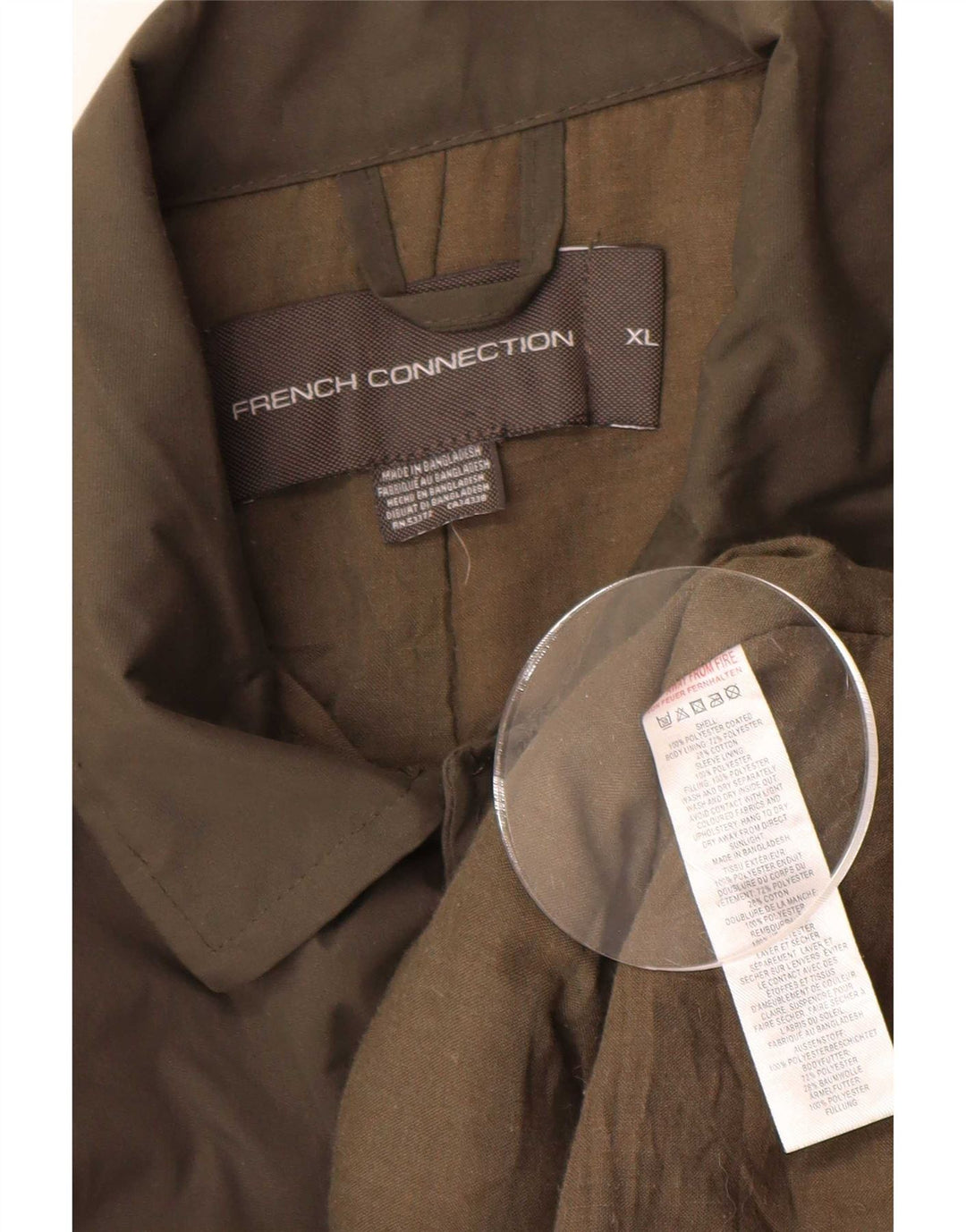 Płaszcz męski French Connection UK 42 XL, poliester khaki