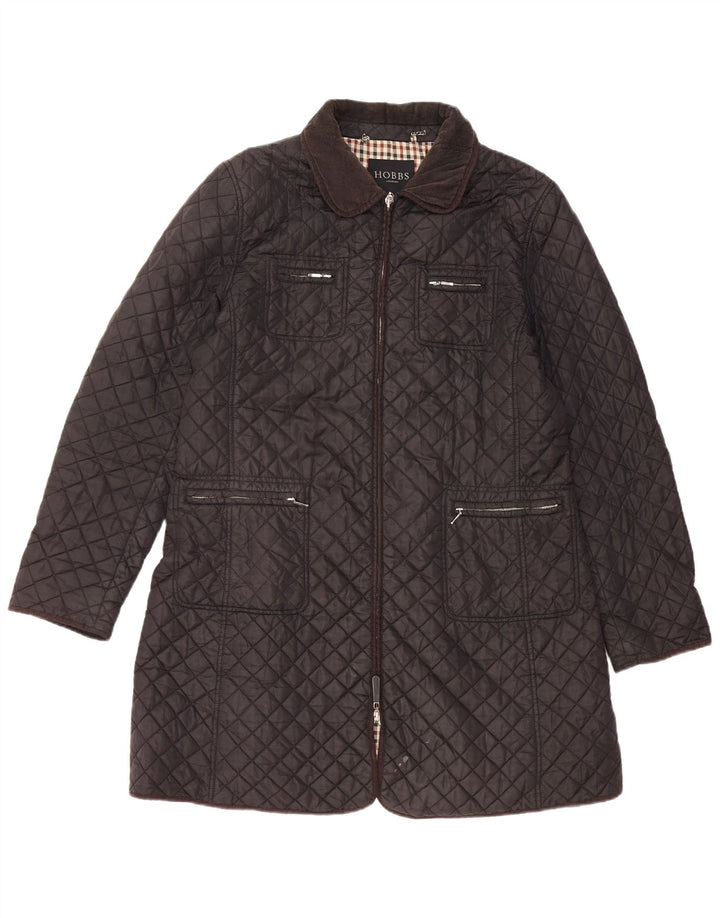 Hobbs Womens Quilted Quilted Jacket UK 14 Medium  Black Nylon