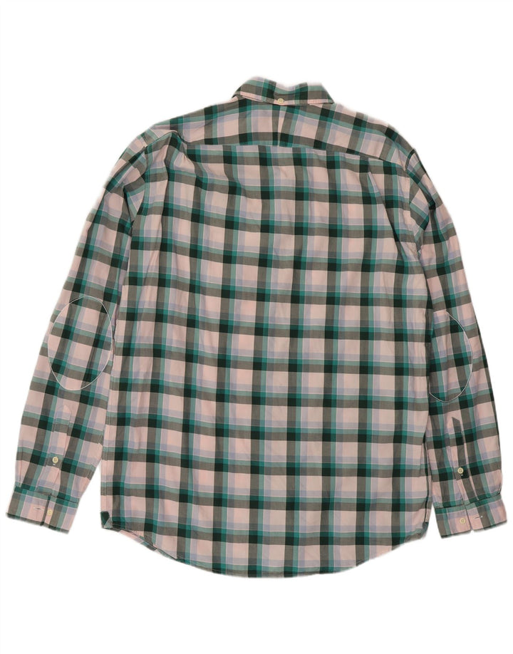 Lacoste Herren-Hemd mit klassischer Passform, Größe 40, mittelgrün, kariert, Baumwolle