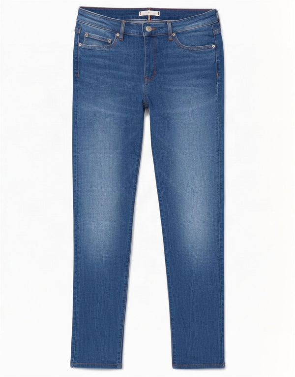 Tommy Hilfiger Damen Venice Slim Jeans W30 L27 Blaue Baumwolle