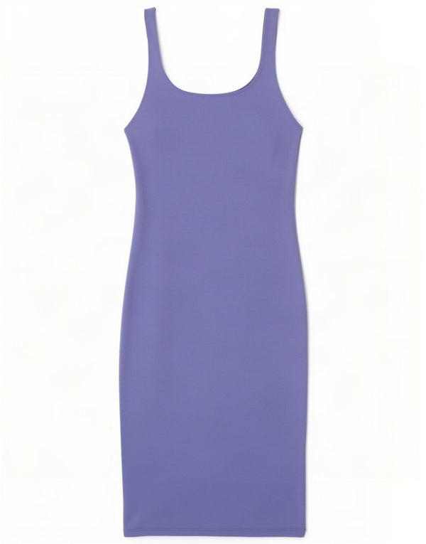 Zara Womens Sleeveless Bodycon Dress UK 14 Large Purple Polyester