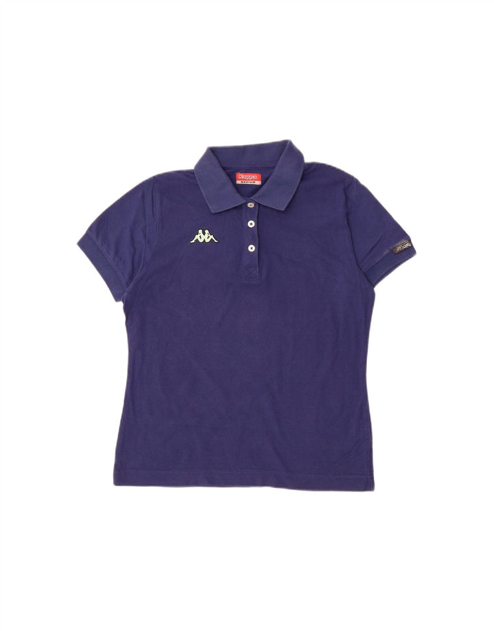 KAPPA Womens Polo Shirt UK 14 Medium Navy Blue Cotton Vintage Kappa and Second-Hand Kappa from Messina Hembry 