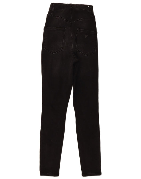 Guess Womens Bonny Distressed Skinny Jeans W25 L27 Μαύρο βαμβακερό