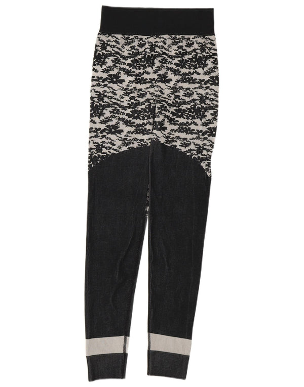 Adidas Dame Stella McCartney Leggings UK 8 Small Grey Floral Polyester