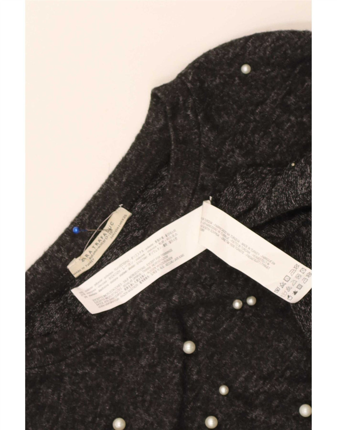 Tricou supradimensionat pentru femei Zara UK 10 Small Gri Poliester