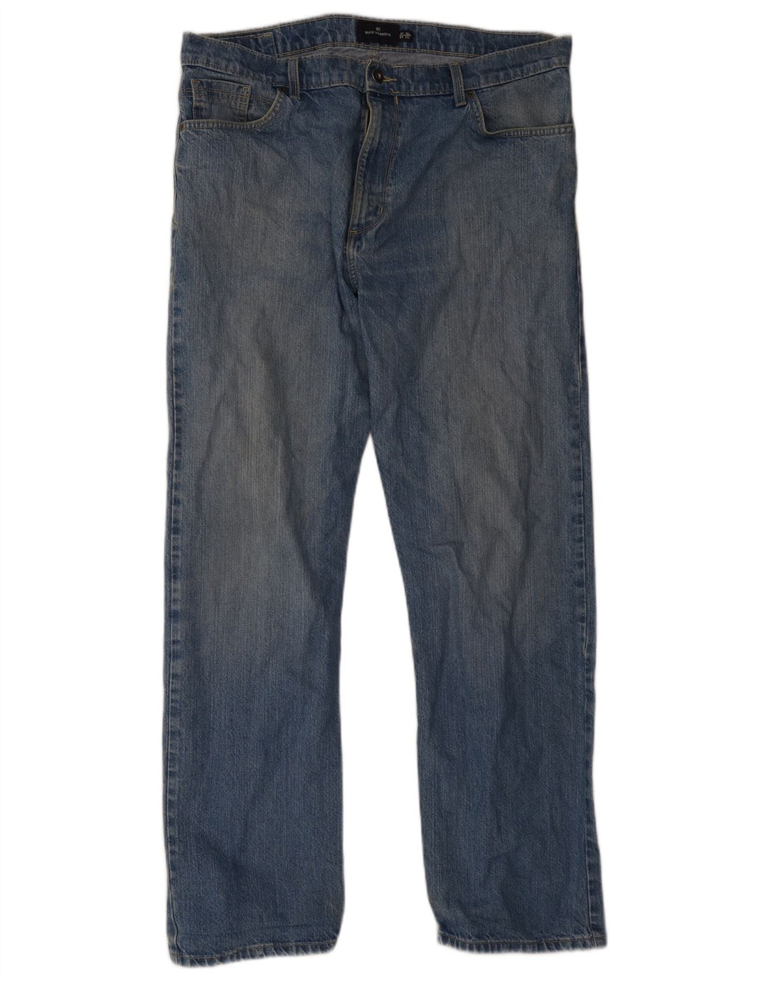 Marks & Spencer Herre Blue Harbor Straight Jeans W38 L33 Blue Cotton