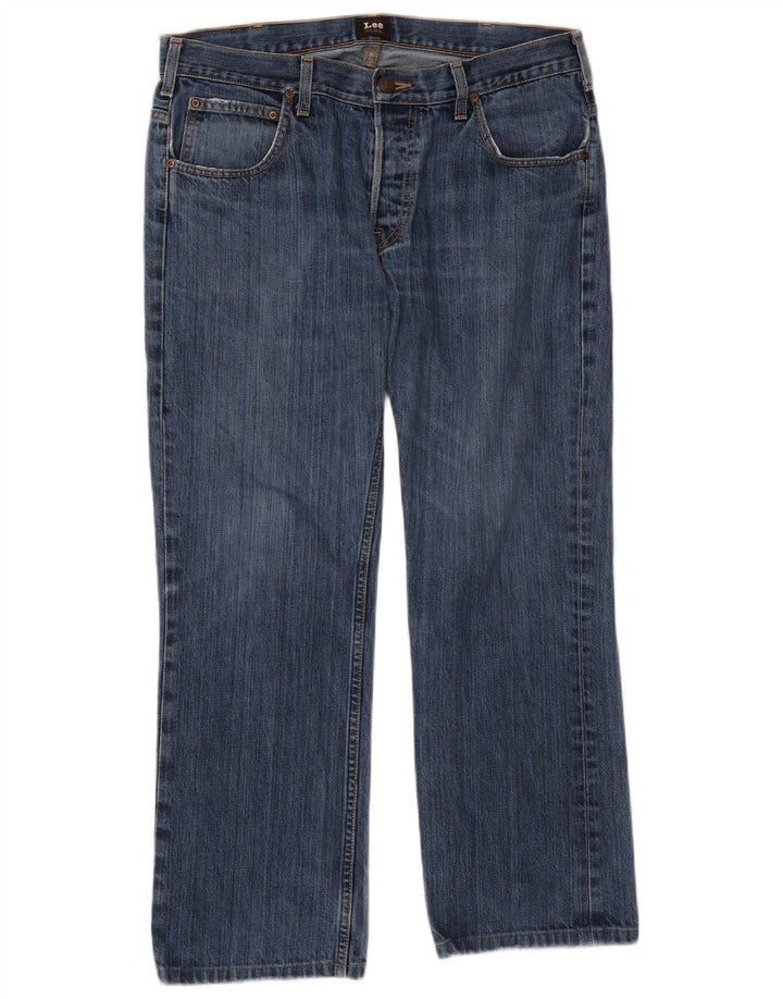 Lee Womens Knox Straight Jeans W36 L27 Blue Cotton