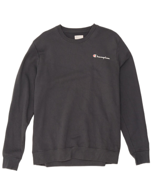 Champion Mens Sweatshirt Jumper Large Grey Cotton